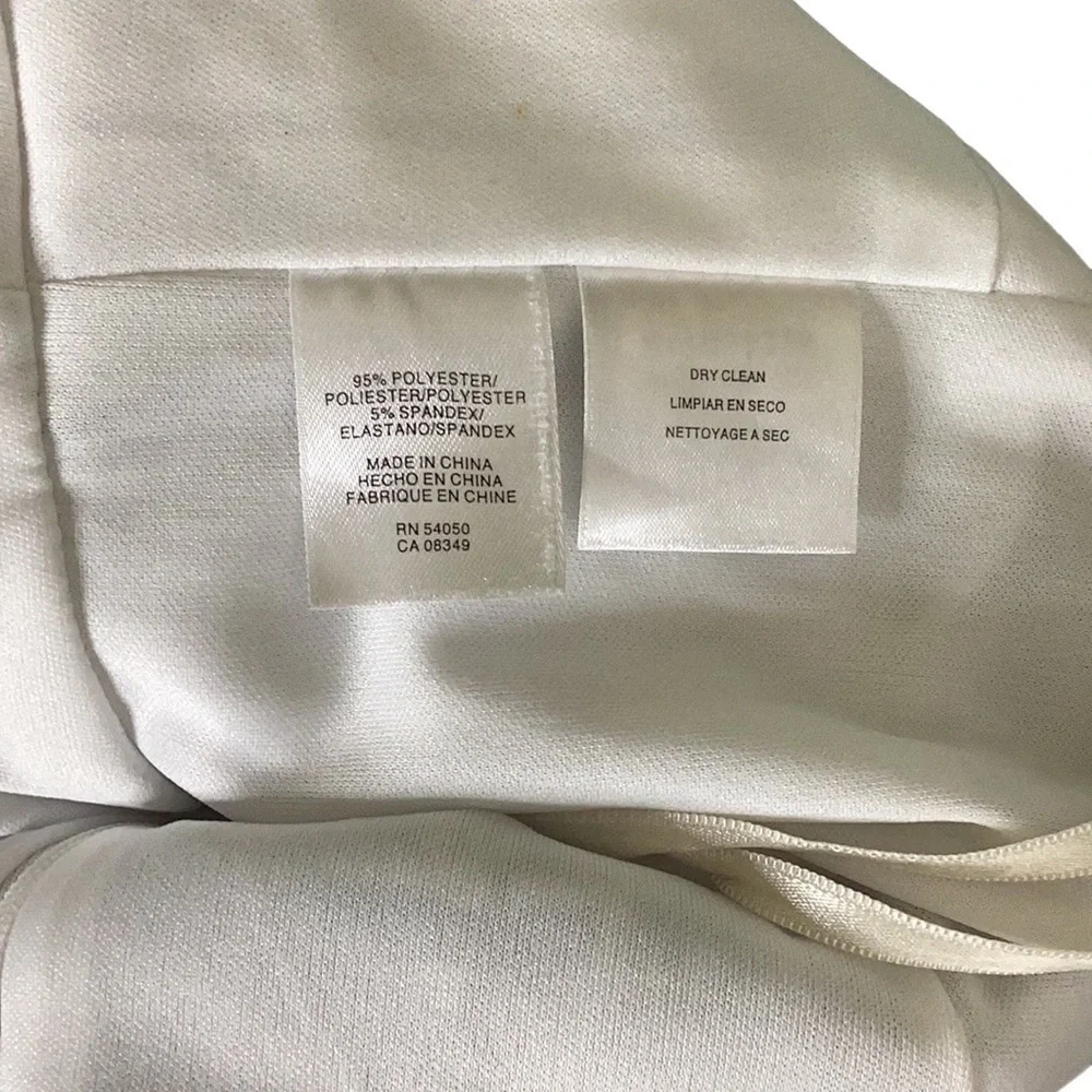 Jones Wear Sleeveless Navy/White  Polyester Business Casual Print Dress Size 8 - Picture 9 of 12